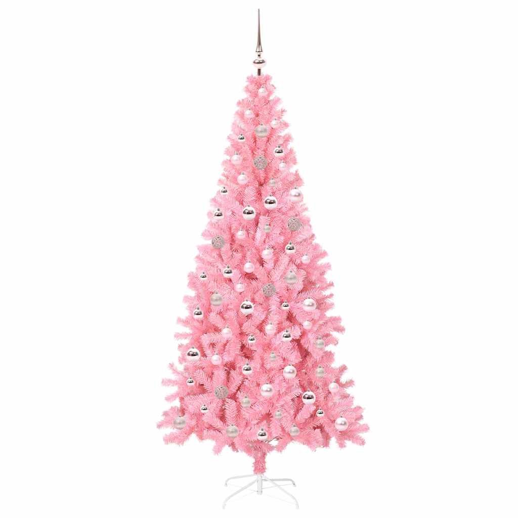 Albero di Natale con 300 LED con supporto Rosa 240 cm PVC 3396449