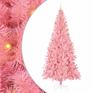 Albero di Natale con 300 LED con supporto Rosa 240 cm PVC 3396451