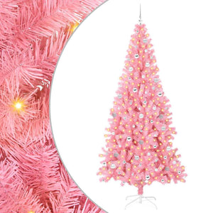 Albero di Natale con 300 LED con supporto Rosa 240 cm PVC 3396452