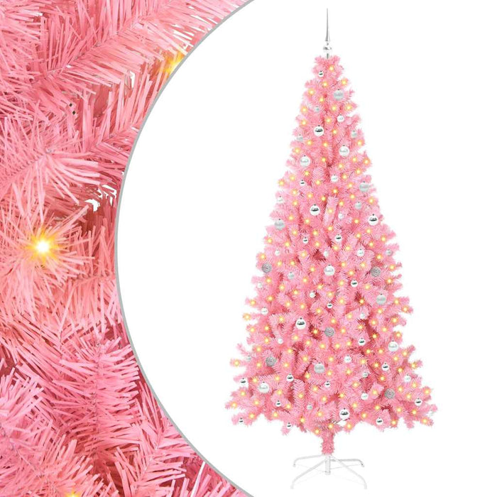 Albero di Natale con 300 LED con supporto Rosa 240 cm PVC 3396452