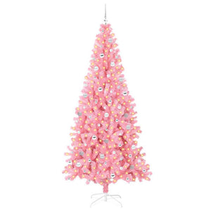 Albero di Natale con 300 LED con supporto Rosa 240 cm PVC 3396452