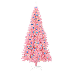 Albero di Natale con 300 LED con supporto Rosa 240 cm PVC 3396454