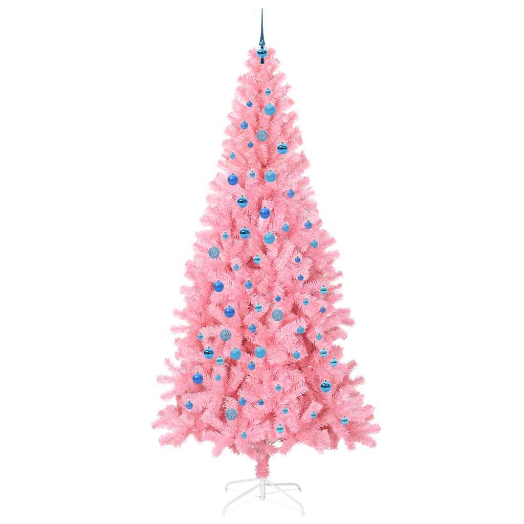 Albero di Natale con 300 LED con supporto Rosa 240 cm PVC 3396454