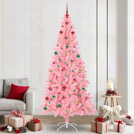 Albero di Natale con 300 LED con supporto Rosa 240 cm PVC 3396455