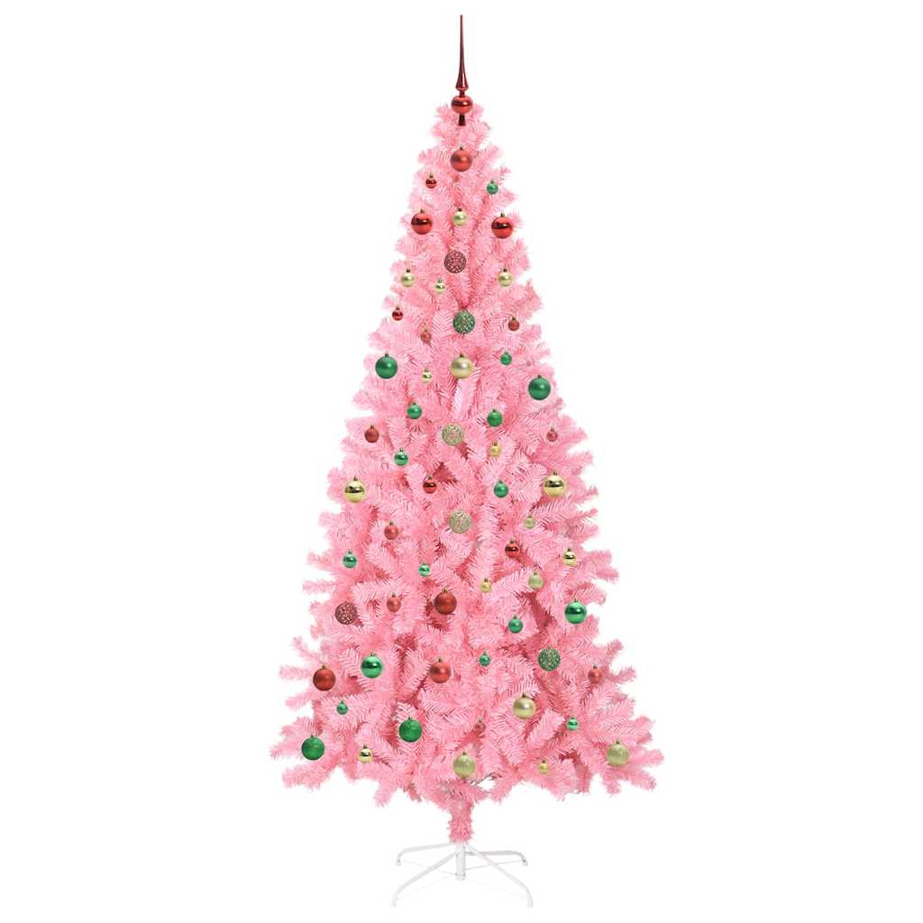 Albero di Natale con 300 LED con supporto Rosa 240 cm PVC 3396455