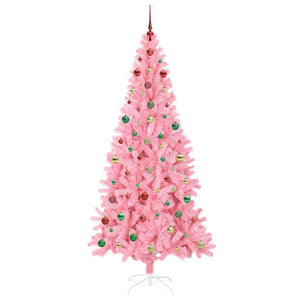 Albero di Natale con 300 LED con supporto Rosa 240 cm PVC 3396455