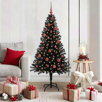 Albero di Natale con 150 LED con supporto Nero 150 cm PVC 3396465