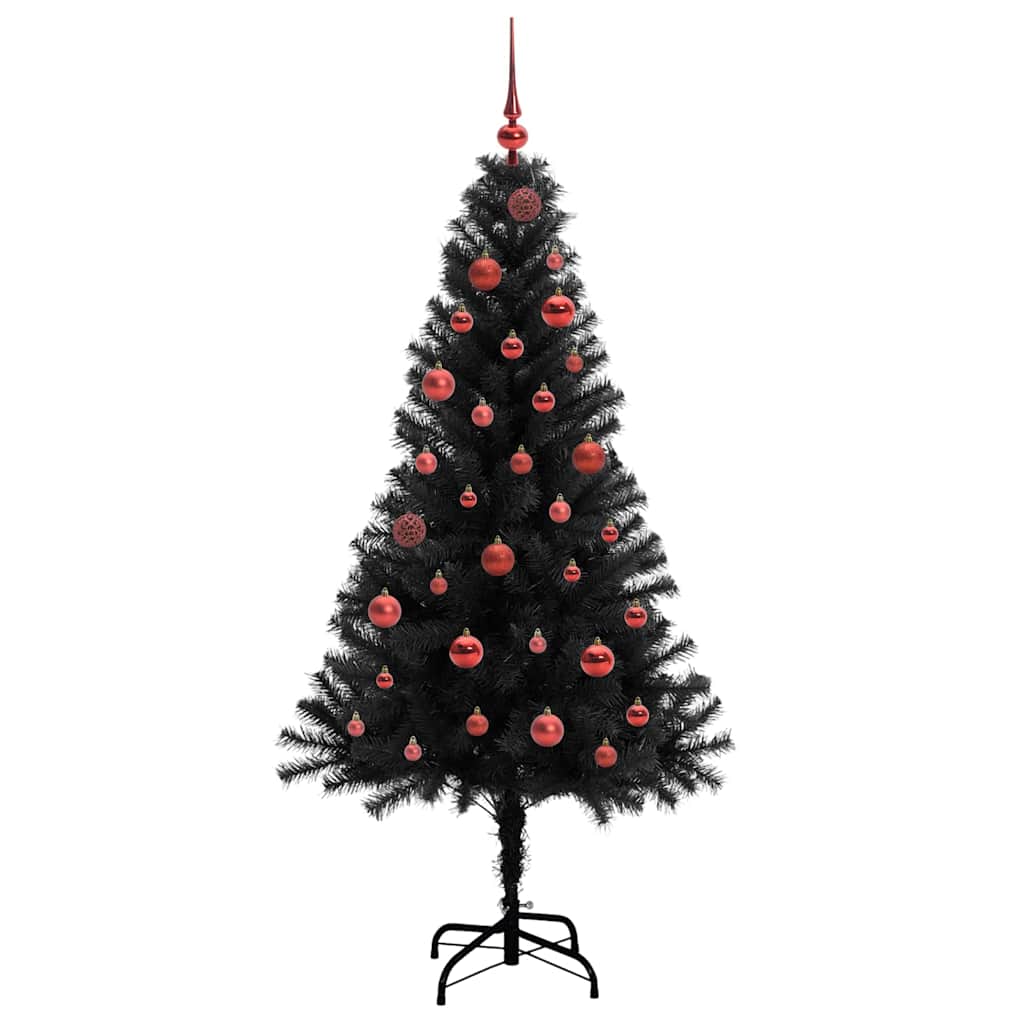 Albero di Natale con 150 LED con supporto Nero 150 cm PVC 3396465