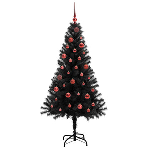 Albero di Natale con 150 LED con supporto Nero 150 cm PVC 3396465