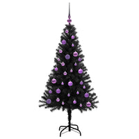 Albero di Natale con 150 LED con supporto Nero 150 cm PVC 3396471