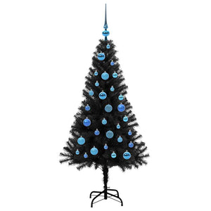 Albero di Natale con 150 LED con supporto Nero 150 cm PVC 3396472
