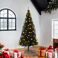Albero di Natale con 300 LED con supporto Nero 180 cm PVC 3396474