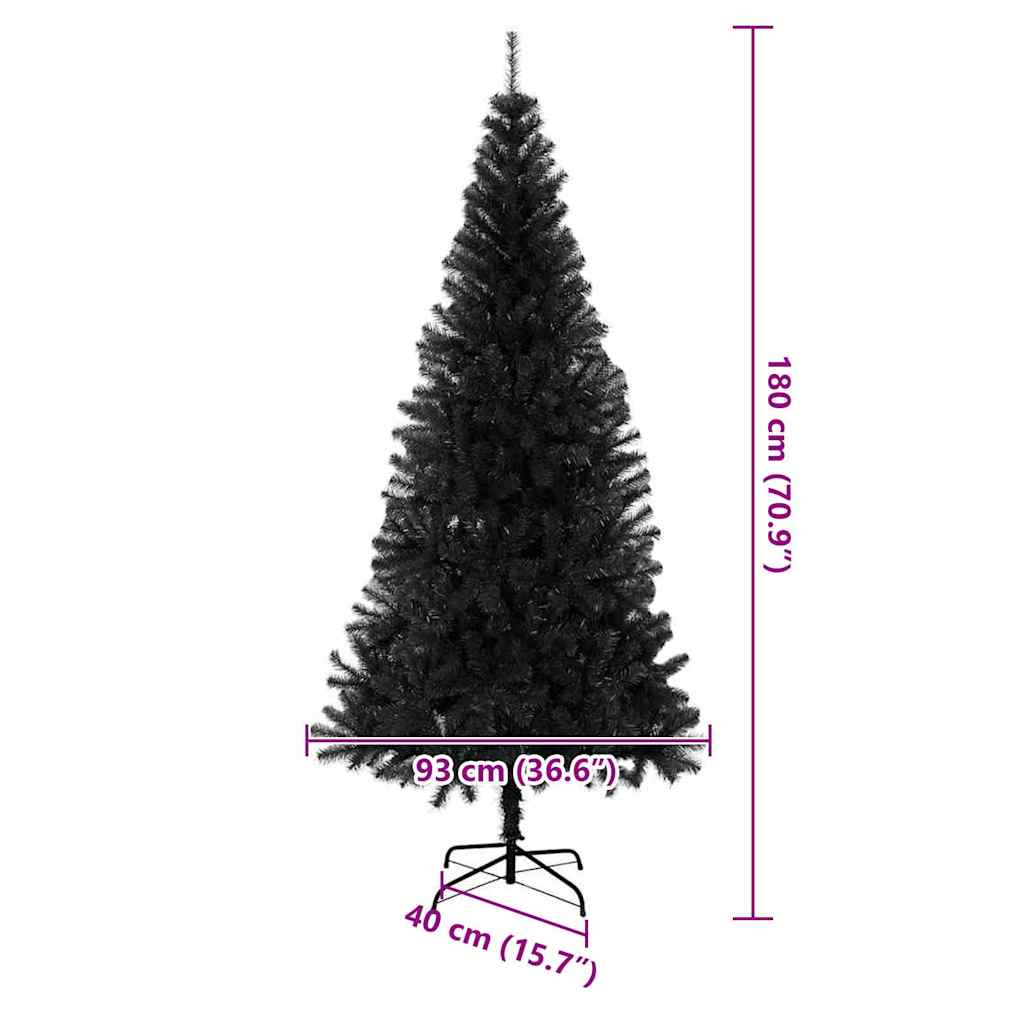 Albero di Natale con 300 LED con supporto Nero 180 cm PVC 3396474