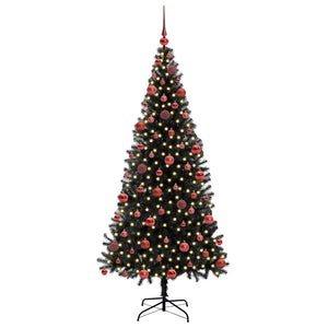 Albero di Natale con 300 LED con supporto Nero 180 cm PVC 3396478