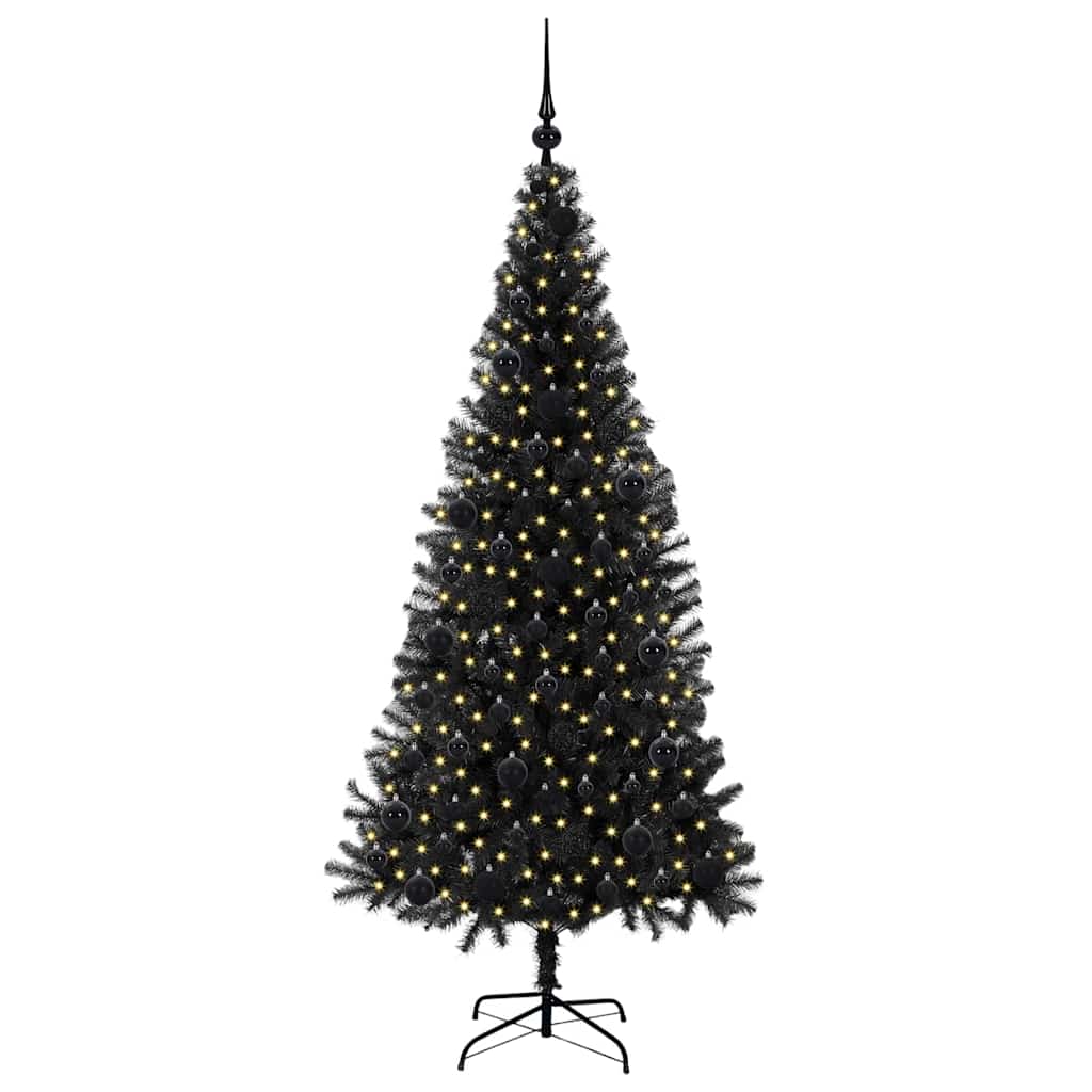 Albero di Natale con 300 LED con supporto Nero 180 cm PVC 3396479