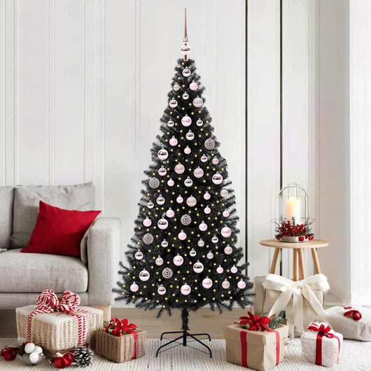 Albero di Natale con 300 LED con supporto Nero 180 cm PVC 3396480