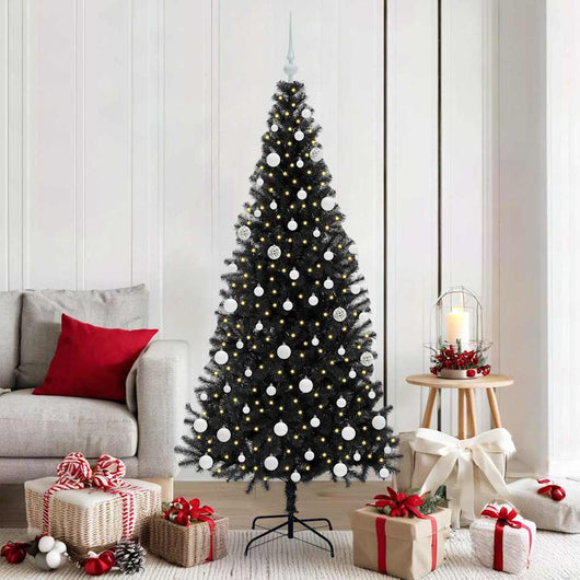 Albero di Natale con 300 LED con supporto Nero 180 cm PVC 3396481