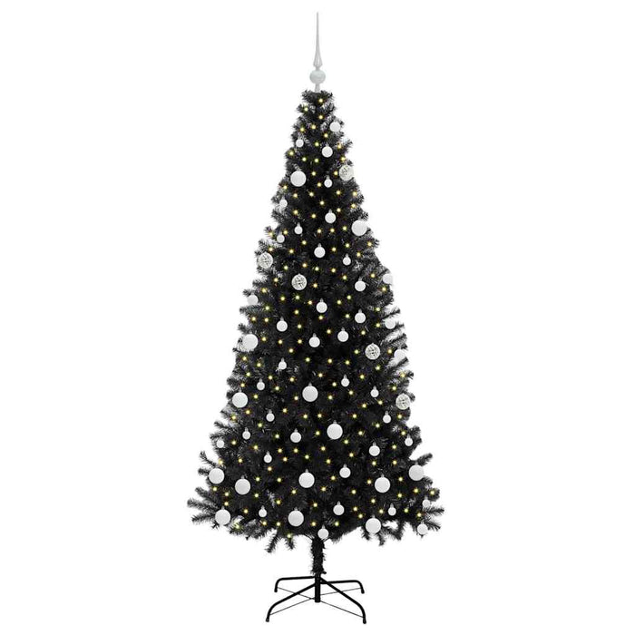 Albero di Natale con 300 LED con supporto Nero 180 cm PVC 3396481