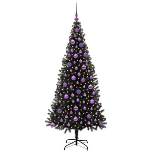 Albero di Natale con 300 LED con supporto Nero 180 cm PVC 3396484