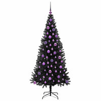 Albero di Natale con 300 LED con supporto Nero 180 cm PVC 3396484