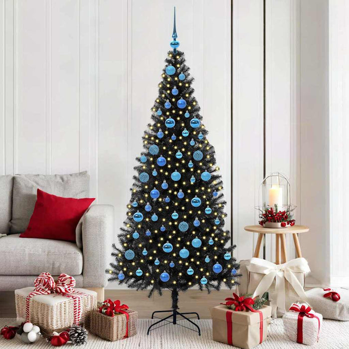 Albero di Natale con 300 LED con supporto Nero 180 cm PVC 3396485
