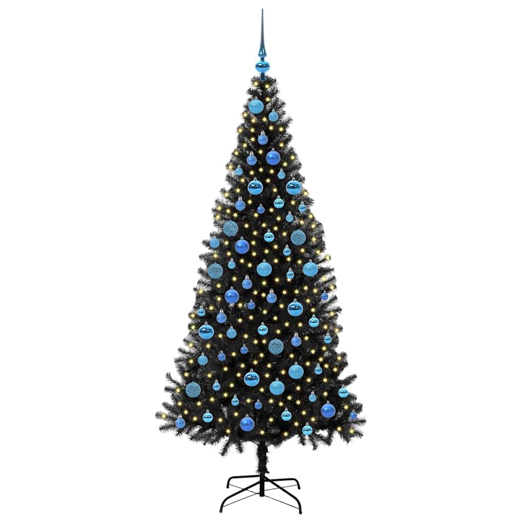 Albero di Natale con 300 LED con supporto Nero 180 cm PVC 3396485