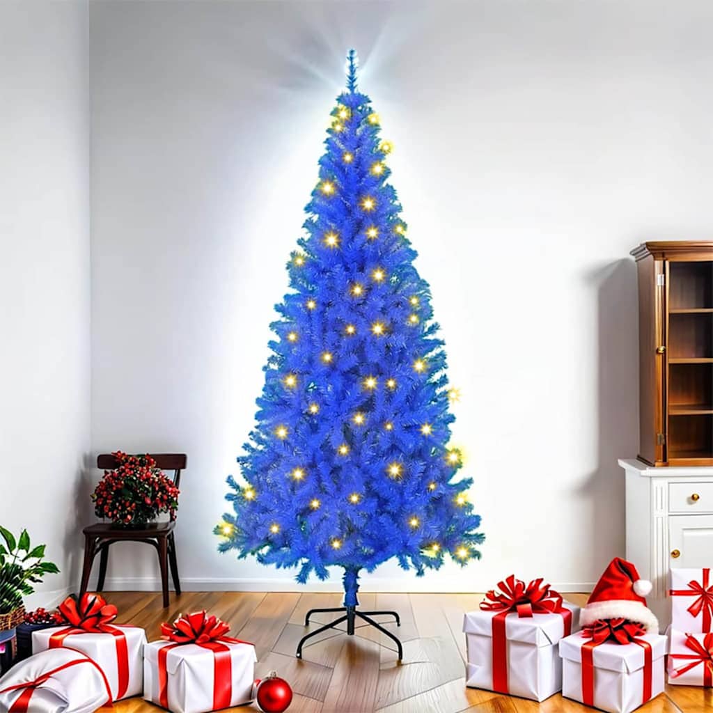 Albero di Natale con 300 LED con supporto Blu 180 cm PVC 3396523