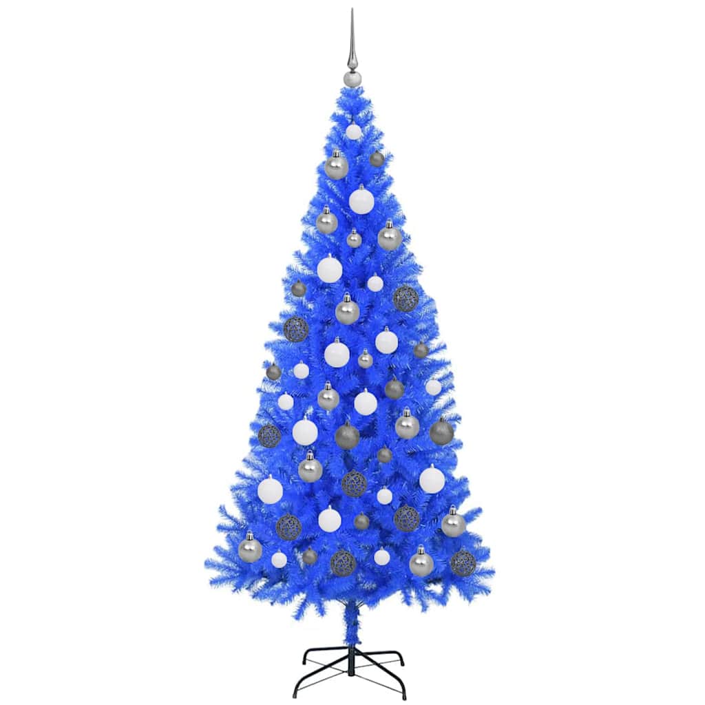 Albero di Natale con 300 LED con supporto Blu 180 cm PVC 3396526