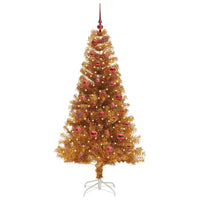 Albero di Natale con 150 LED con supporto Oro 150 cm PET 3396612