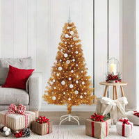 Albero di Natale con 150 LED con supporto Oro 150 cm PET 3396615