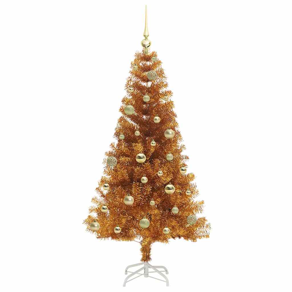Albero di Natale con 150 LED con supporto Oro 150 cm PET 3396616