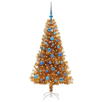 Albero di Natale con 150 LED con supporto Oro 150 cm PET 3396619