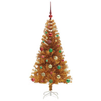 Albero di Natale con 150 LED con supporto Oro 150 cm PET 3396620