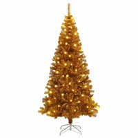 Albero di Natale con 300 LED con supporto Oro 180 cm PET 3396621