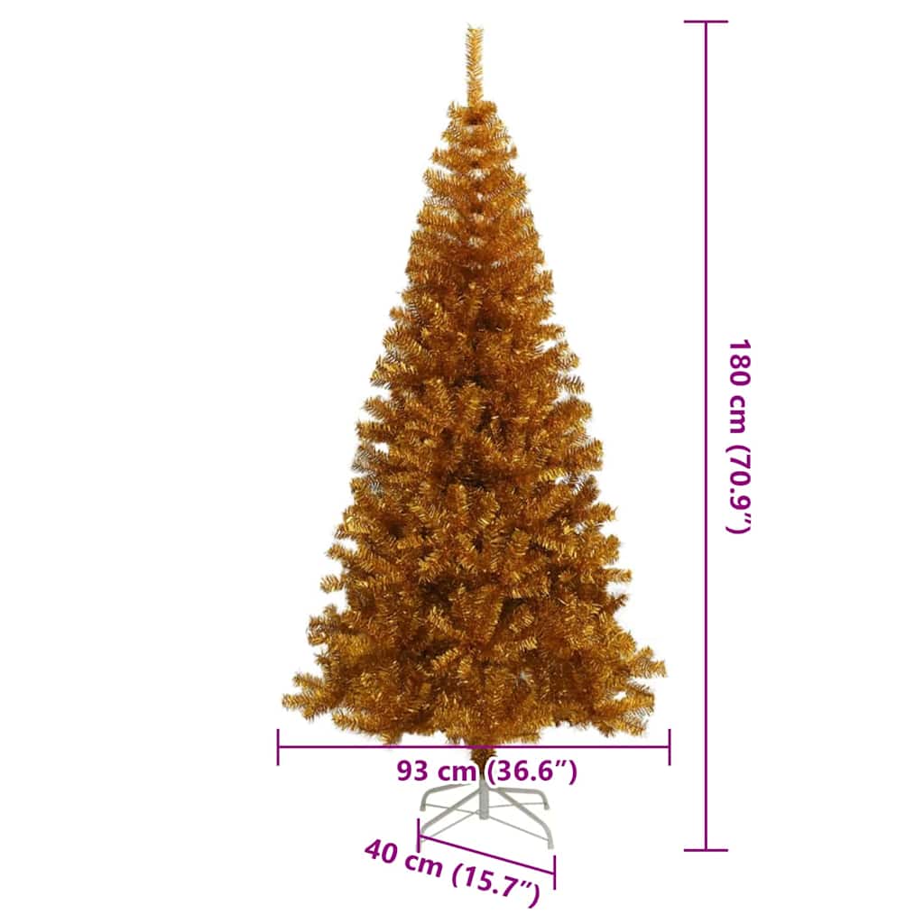 Albero di Natale con 300 LED con supporto Oro 180 cm PET 3396621