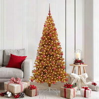 Albero di Natale con 300 LED con supporto Oro 180 cm PET 3396625