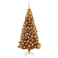 Albero di Natale con 300 LED con supporto Oro 180 cm PET 3396627