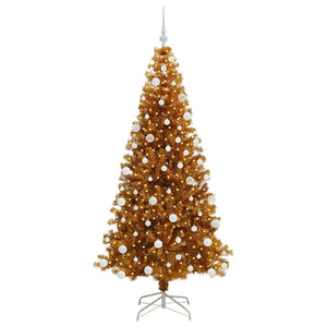 Albero di Natale con 300 LED con supporto Oro 180 cm PET 3396628