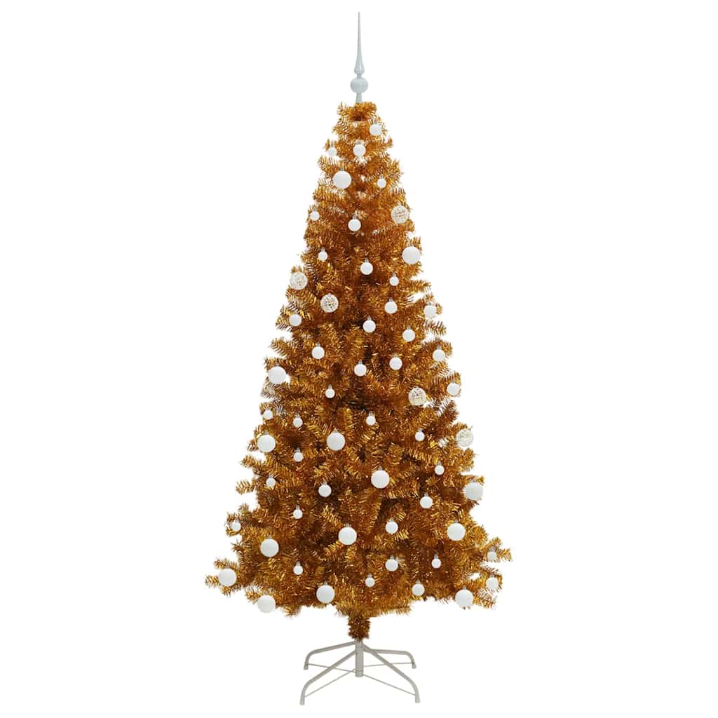 Albero di Natale con 300 LED con supporto Oro 180 cm PET 3396628
