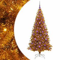 Albero di Natale con 300 LED con supporto Oro 180 cm PET 3396631