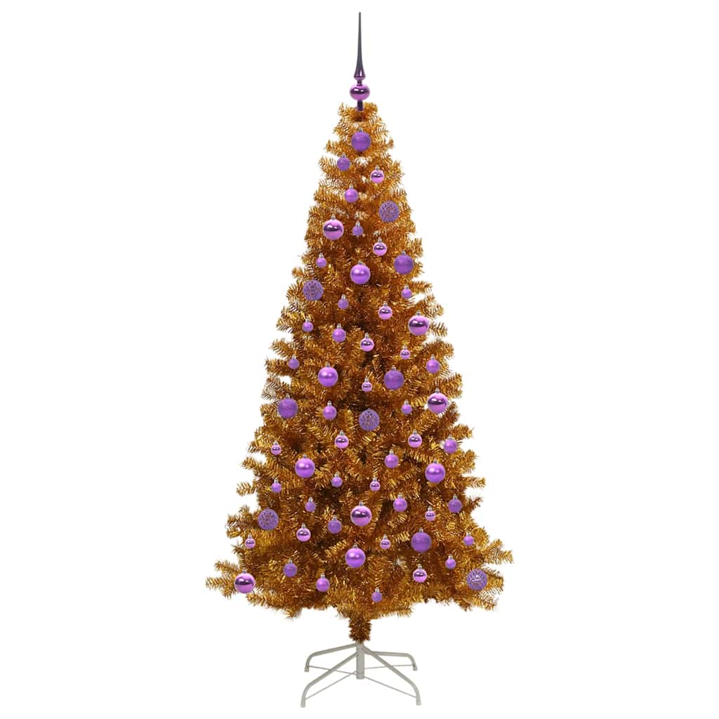 Albero di Natale con 300 LED con supporto Oro 180 cm PET 3396631