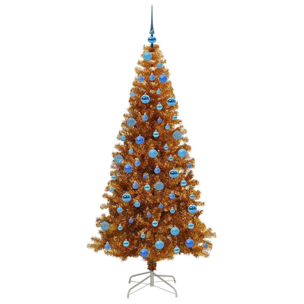 Albero di Natale con 300 LED con supporto Oro 180 cm PET 3396632