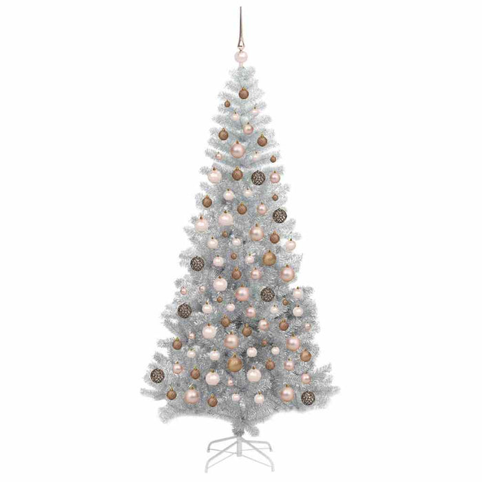 Albero di Natale con 300 LED con supporto Argento 180 cm PET 3396672
