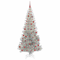 Albero di Natale con 300 LED con supporto Argento 210 cm PET 3396683