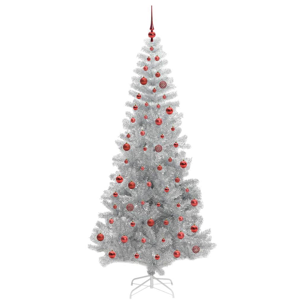 Albero di Natale con 300 LED con supporto Argento 210 cm PET 3396683