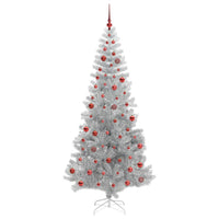Albero di Natale con 300 LED con supporto Argento 210 cm PET 3396683