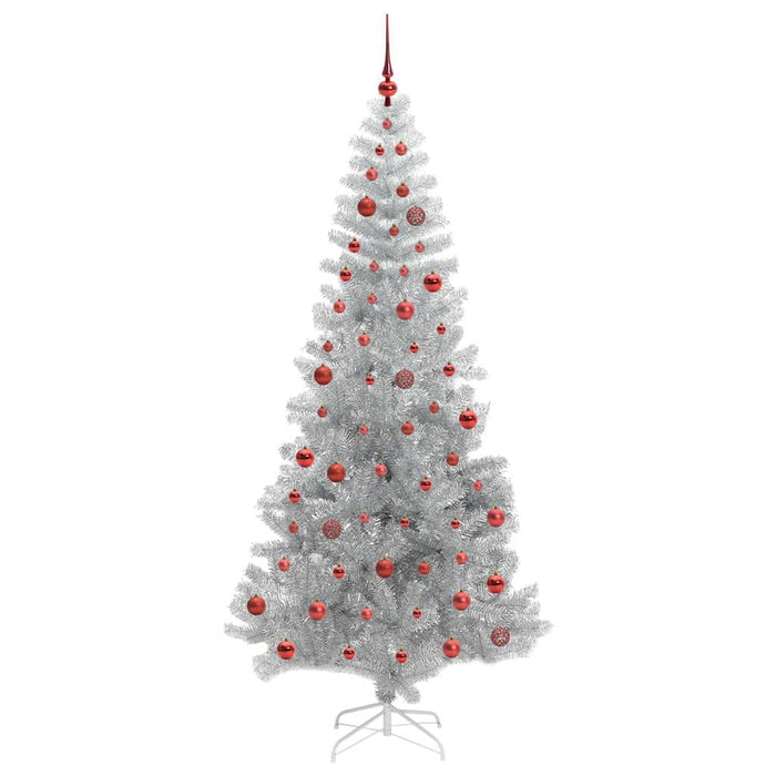 Albero di Natale con 300 LED con supporto Argento 210 cm PET 3396683