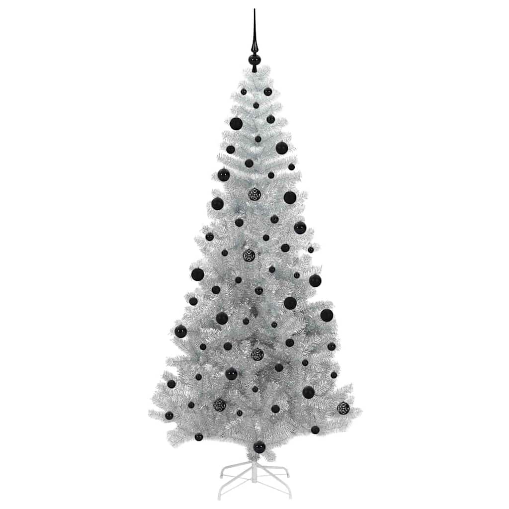 Albero di Natale con 300 LED con supporto Argento 210 cm PET 3396684