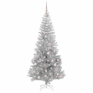 Albero di Natale con 300 LED con supporto Argento 210 cm PET 3396685