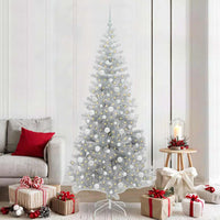 Albero di Natale con 300 LED con supporto Argento 210 cm PET 3396686